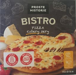 פיצה קפואה בתוספת 4 גבינות 390 גרם bistr