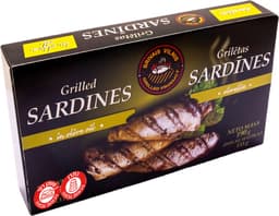 סרדינים על הגריל בשמן זית 190 גר