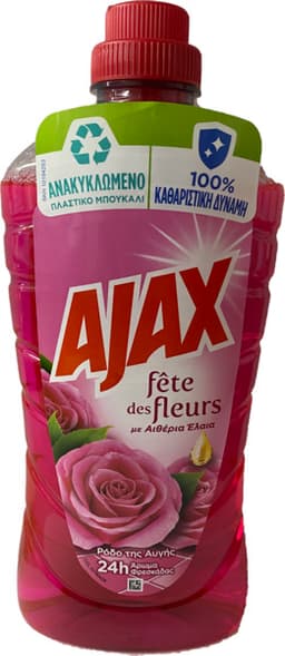 אג'קס נוזל לניקוי ריצפות ורוד פרחים 1 ליטר