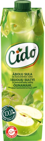 מיץ תפוחים 100% 1 ליטר CIDO