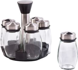 מתקן עגול מסתובב 6 אחסניות תבלינים