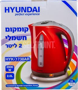 קומקום חשמלי יונדאי אדום 2 ל