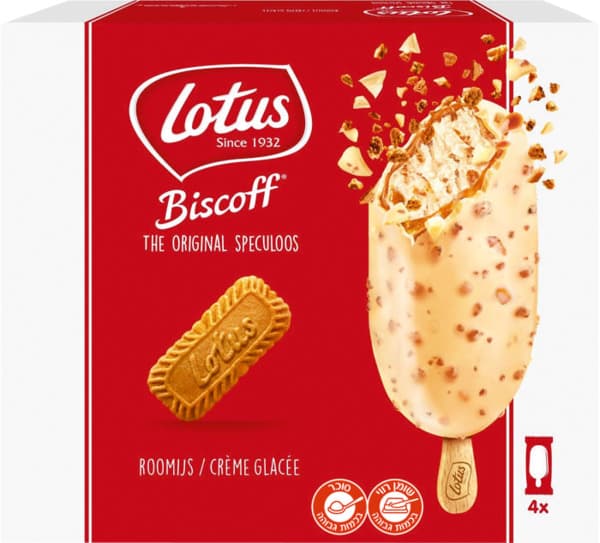 מארז גלידת לוטוס שוקולד לבן על מקל 284 ג