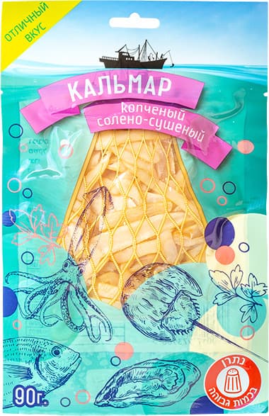 רצועות קלמרי מעושן מיובש ומומלח 90 גרם