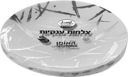 צלחת ענק  10.25 האומן לבן/כסף