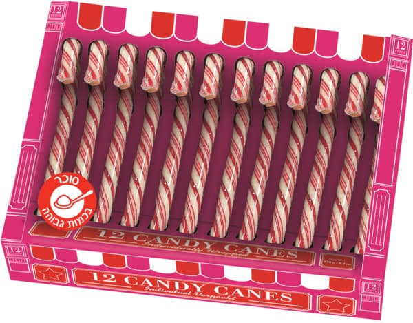 המלט- סוכריית מקל סבא אדום ולבן 144 גר