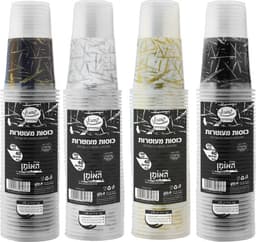 כוסות מעוטרות אומן 40יח שווה