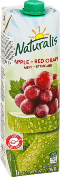 משקה תפוח ענבים 1 ל NATURALIS