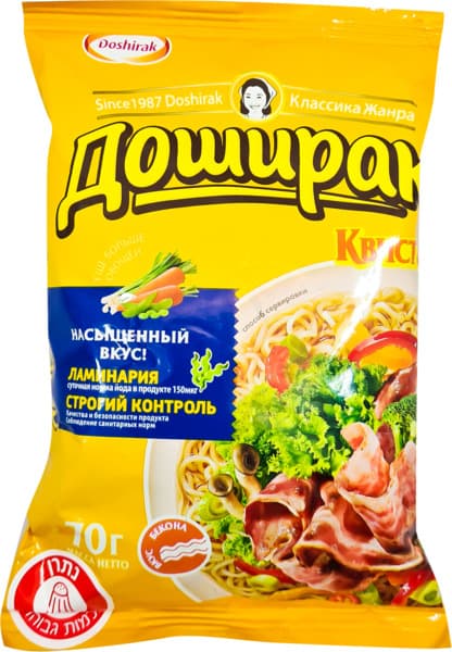 תבשיל אטריות בייקון 70 ג DOSHIRAK QUISTY