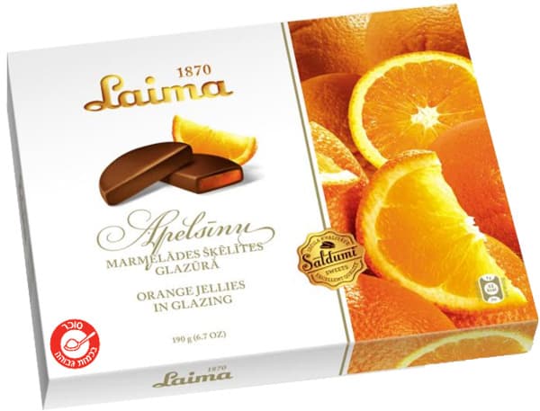 סוכ.ג`לי מצופה שוקולד טעם לימון תפוז 190