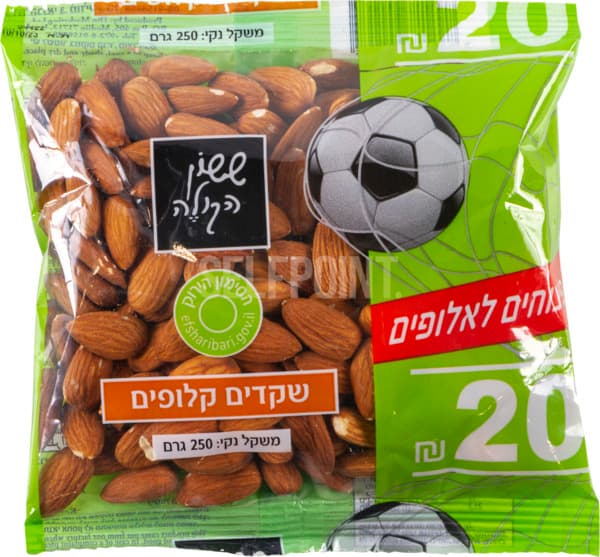 שקדים קלופים 250 גרם ששון הקולה