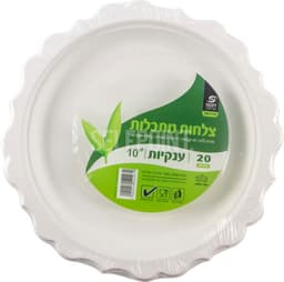 צלחת מתכלה 10" סדרת שמש  אר 20 יח' דנטס