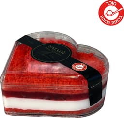 עוגה קריסטלית לב רד וולוט חלבי 225 ג' נטלי