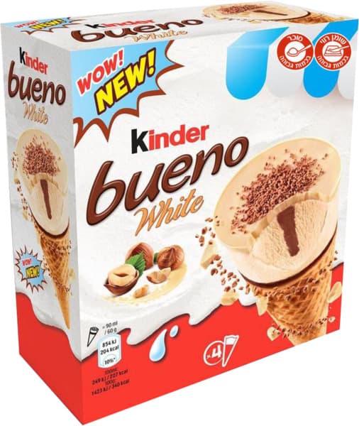 מאגדת גלידה קינדר בואנו שוקולד לבן רביעי