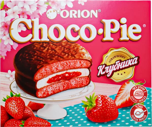 ביסקוויט שוקולד חלב במילוי תות 360 ג' CHOCO PIE