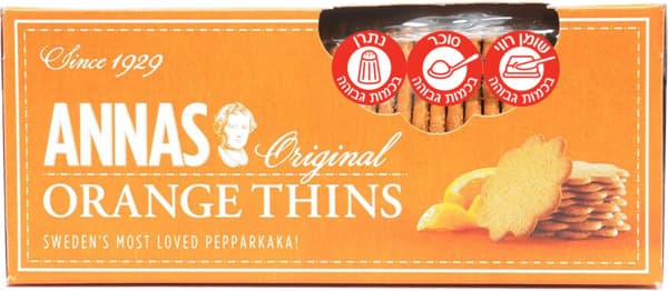 אנאס עוגיות דקות בטעם תפוז 150 גר