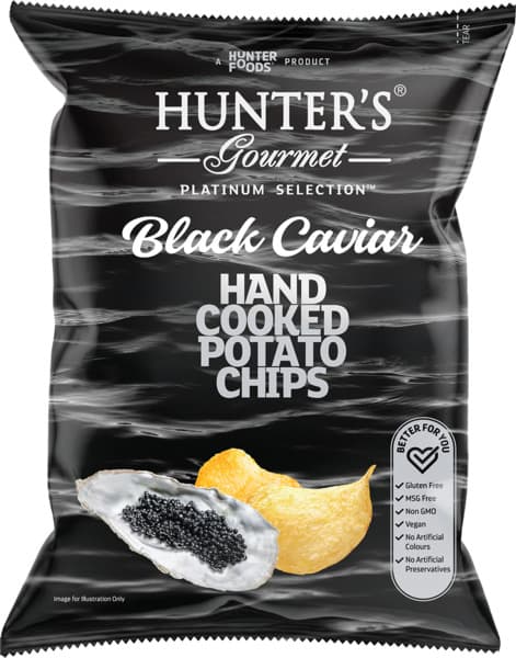 חטיף ציפס בטעם קוויאר שחור 25 ג