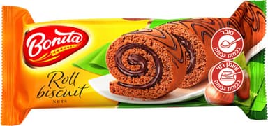 עוגת רולדה במילוי קרם שוקולד ואגוז 150