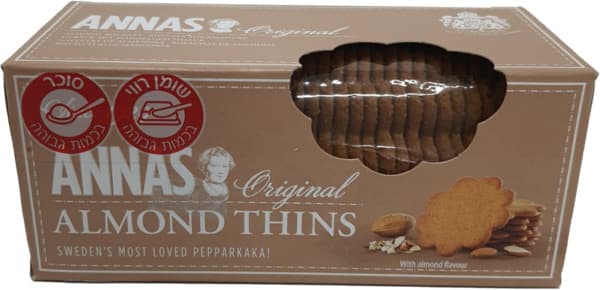 אנאס עוגיות דקות בטעם שקדים 150 גר