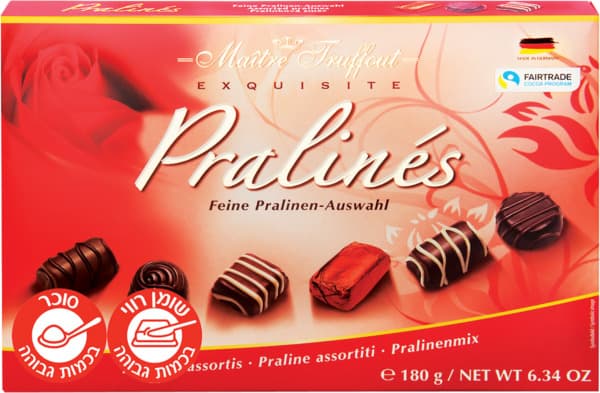 פרלינים מבחר שוקולד 180ג