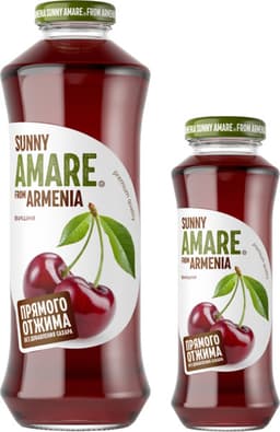 מיץ דובדבן ותפוח עץ 1 ליטר  AMARE