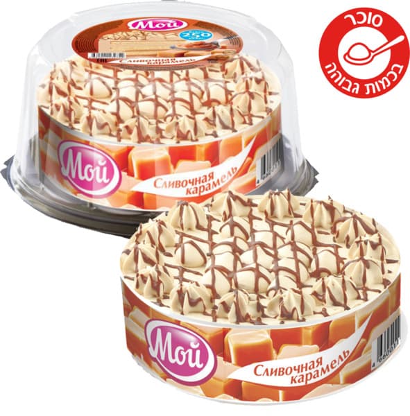 עוגה קרם שמנת קרמל 650 גרם