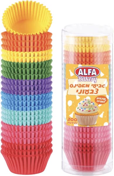 גביעי מאפינס צבעוני