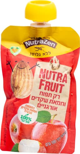 מחית סמוזי אורגני תפוח עץ ושקדים 100 גרם