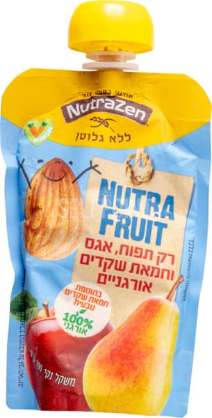 מחית סמוזי אורגני תפוח אגס ושקדים 100 גר