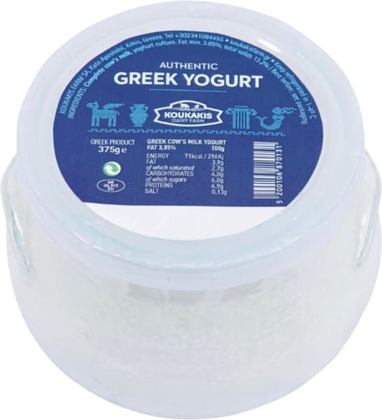יוגורט יווני זכוכית 375 גרם 10% שומן