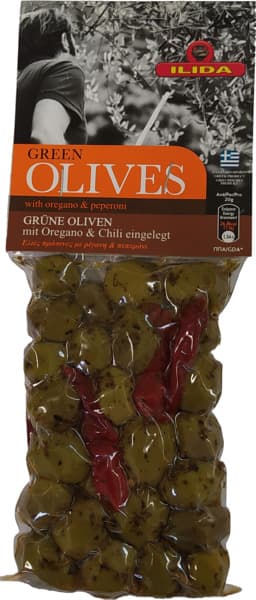 זיתים ירוקים אורגנו פלפל צילי כבוש 150 ג