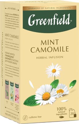 חליטת תה נענע קמומיל 20 שק. גרינפילד 30ג