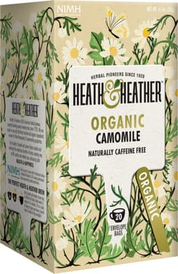 חליטת תה קמומיל אורגני ללא קפאין היט והיטר