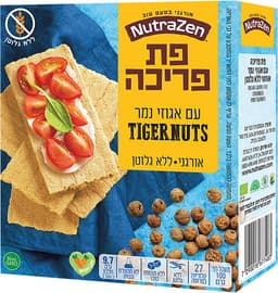 פת פריכה אורגנית ללא גלוטן עם אגוזי נמר