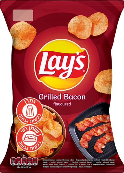 חטיפי תפ"א לייס בטעם בייקון בגריל 130 גר