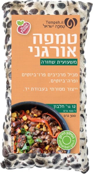 טמפה משעועית שחורה אורגני 300 גרם