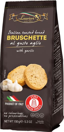 ברוסקטה צנימים עם שום 150 גר Laurieri