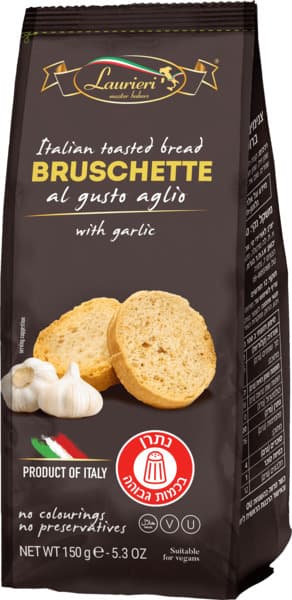 ברוסקטה צנימים עם שום 150 גר Laurieri