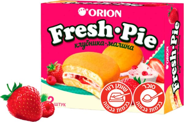 עוגיות תות שדה פטל 300ג ORION FRESH PIE
