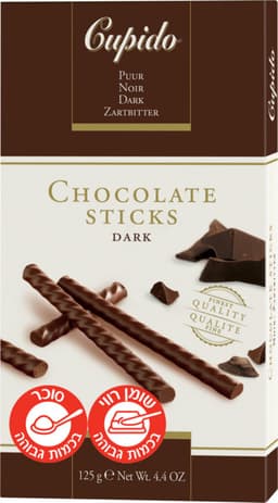 בונ קופידו שוקולד סטיקס מריר  125 גרם