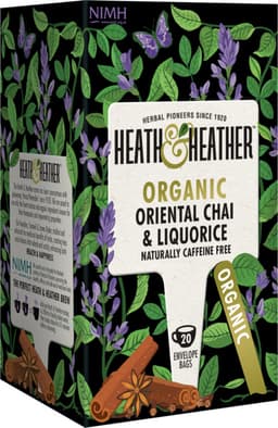 חליטת תה אורגני אוריינטלי צ'אי וליקוריץ (שןש קירח) היט והיטר