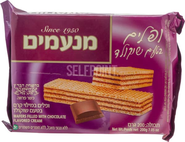 וופל בטעם שוקולד 200 ג' מנעמים