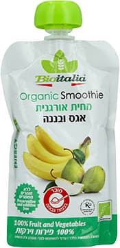 מחית אגס ובננה אורגנ