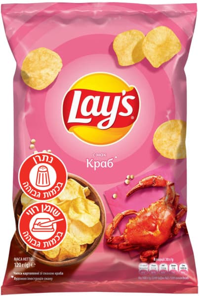 חטיפי תפו"א לייס סרטן ים 120 גרם