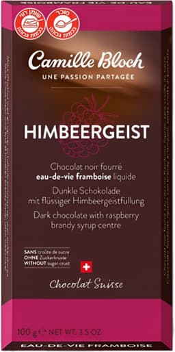 שוקולד קמיל בלוך ליקר פטל מריר 100 גר