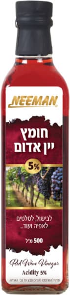 חומץ יין אדום 5% 500