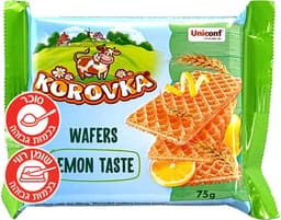 וופלים ממולא בטעם לימון 75 גר קורובקה