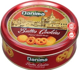 דנימה - עוגיות בטעם חמאה קופסאת פח אדומה 114 גרם