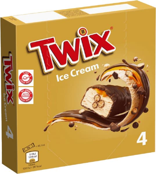 רביעיית חטיף גלידה ט