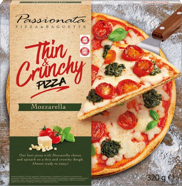 פיצה קפואה מוצרלה 330 גרם passionata